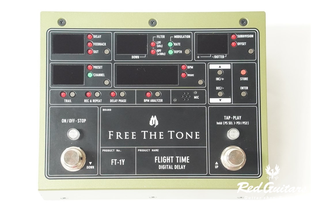 Free The Tone FT-1Y - FLIGHT TIME DIGITAL DELAY | Red Guitars
